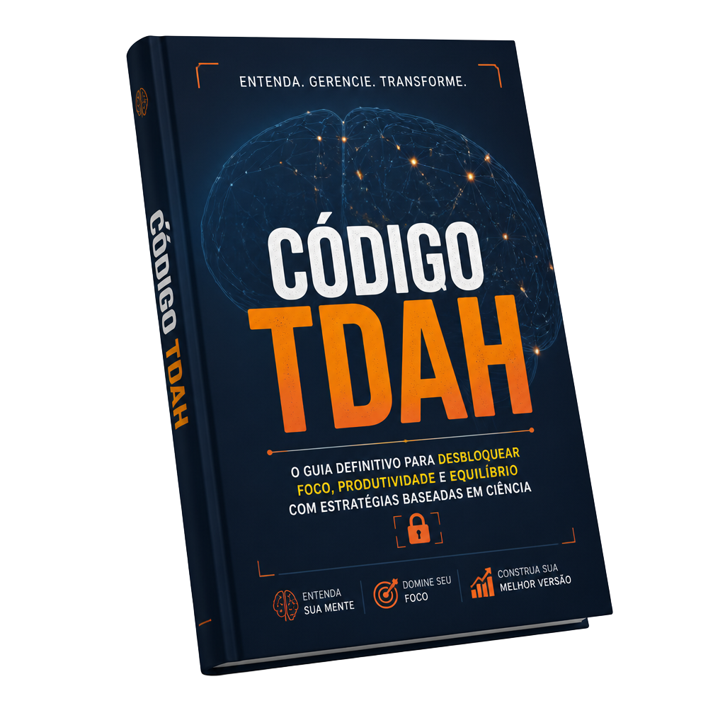 Mockup do e-book Código TDAH
